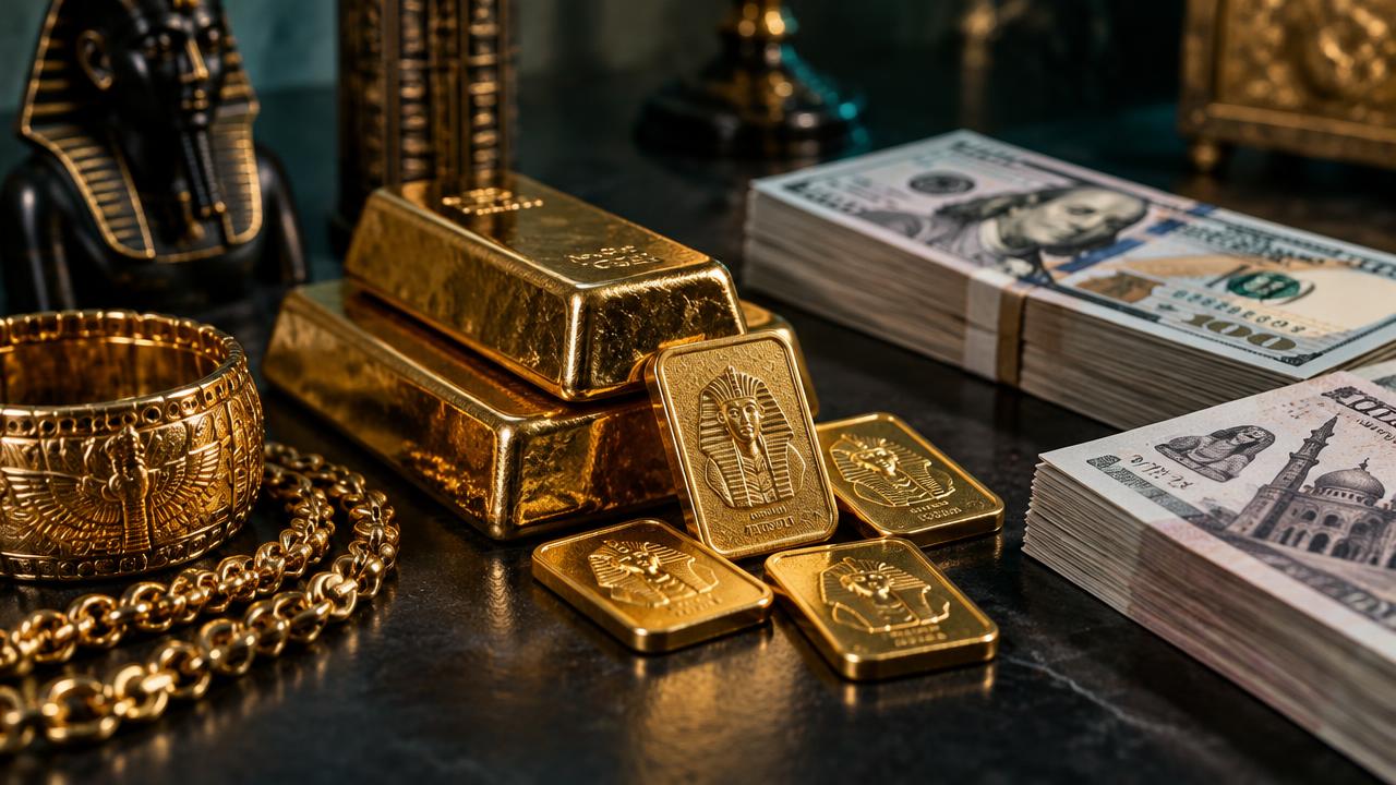 أسعار الذهب والدولار اليوم في مصر: عيار 21 عند 6370 جنيهاً والدولار 52.28 جنيه